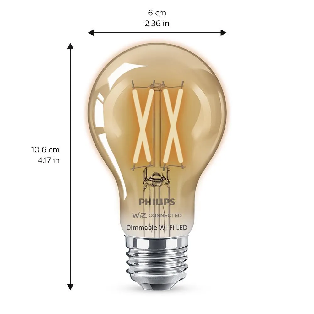 Amber A19 LED 40W Equivalent Dimmable Smart Wi-Fi Wiz Connected Wireless Light Bulb