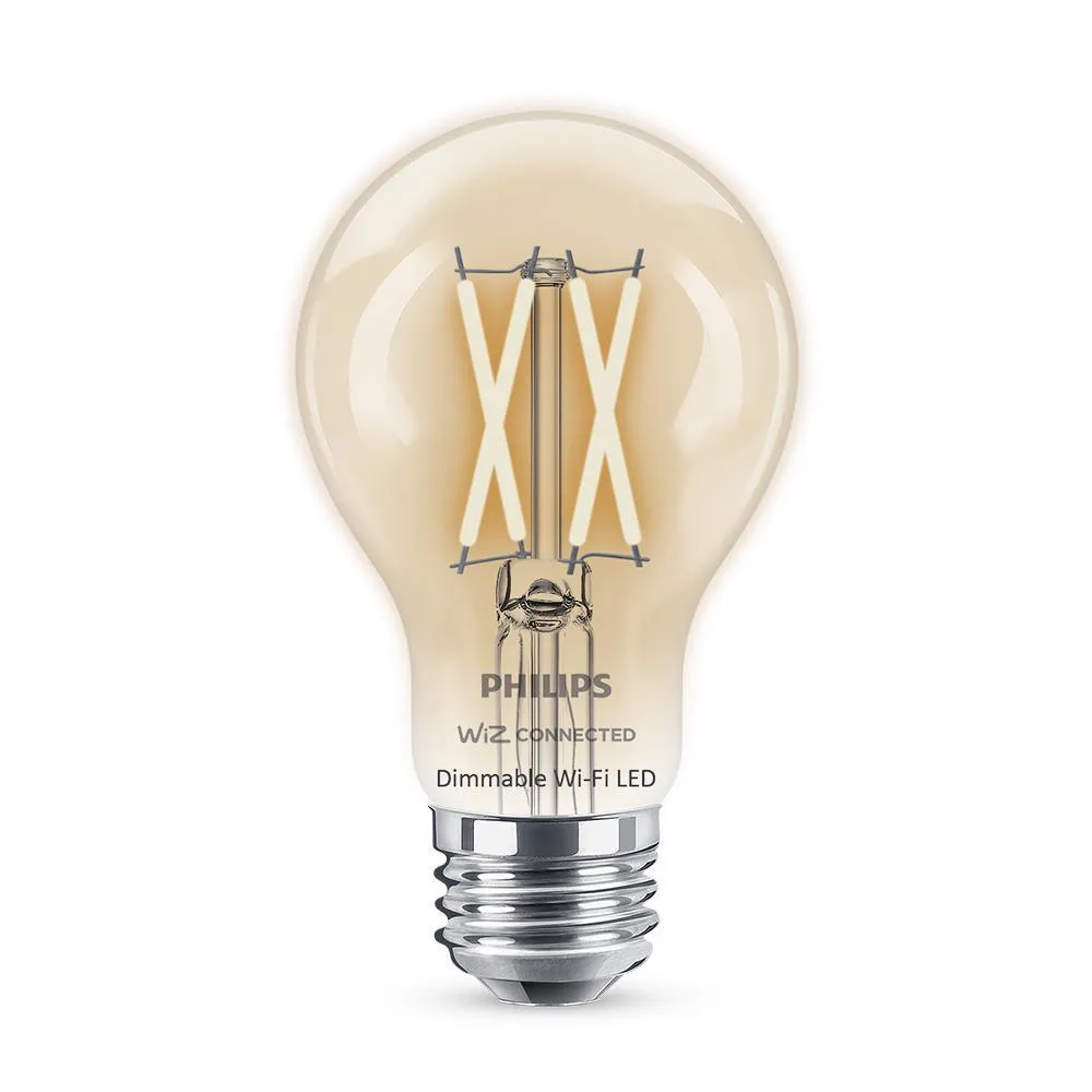 Amber A19 LED 40W Equivalent Dimmable Smart Wi-Fi Wiz Connected Wireless Light Bulb