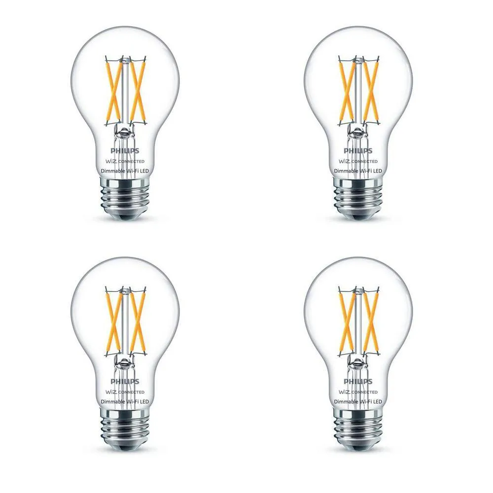 Amber A19 LED 40W Equivalent Dimmable Smart Wi-Fi Wiz Connected Wireless Light Bulb