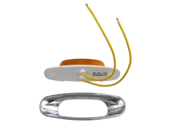 Amber Clearance / Marker Trailer Light, Oblong MCL-17AB