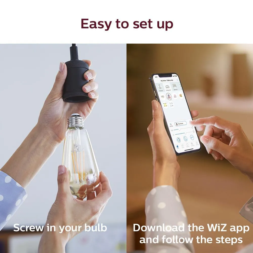 Amber ST19 LED 40-Watt Equivalent Dimmable Smart Wi-Fi Wiz Connected Wireless Light Bulb