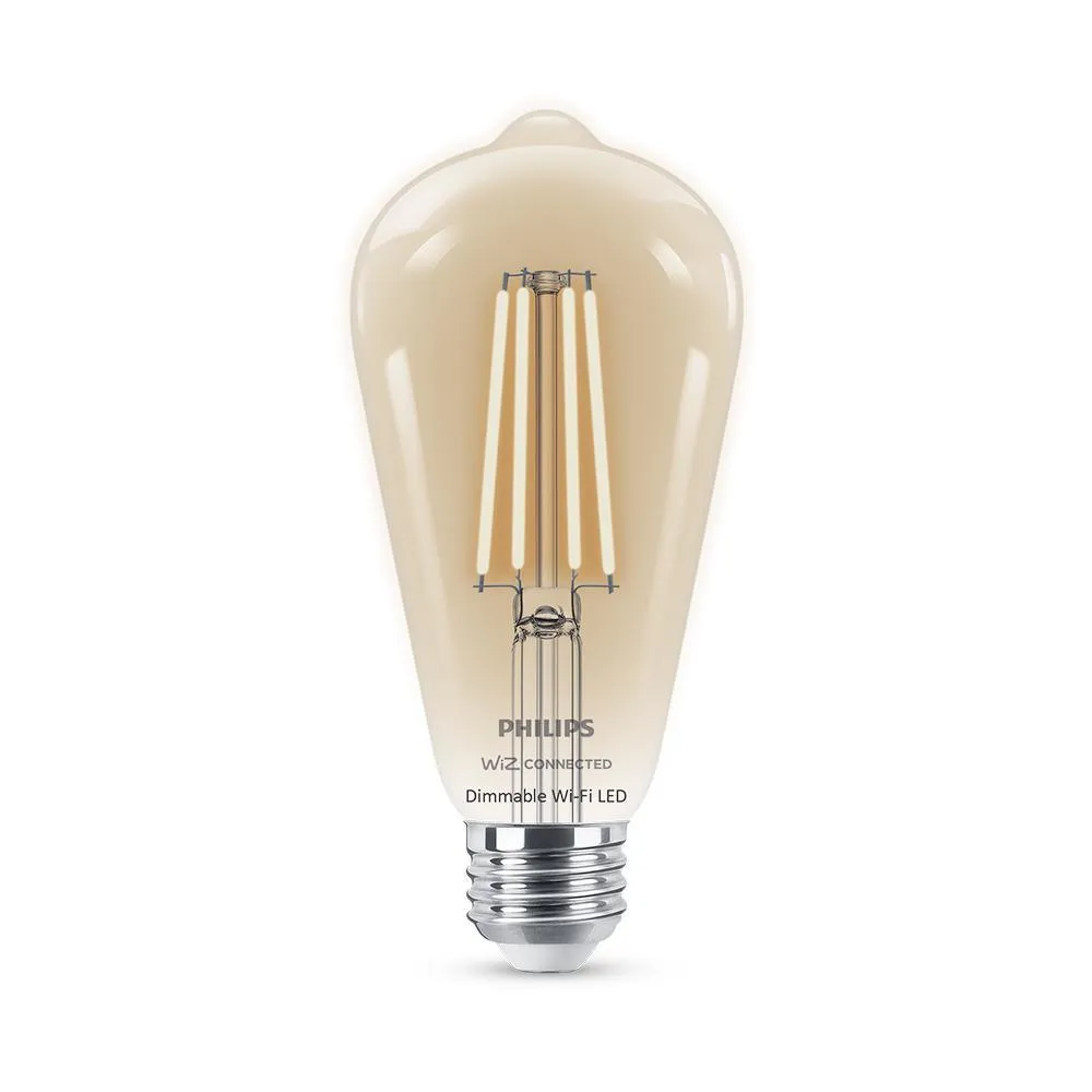 Amber ST19 LED 40-Watt Equivalent Dimmable Smart Wi-Fi Wiz Connected Wireless Light Bulb