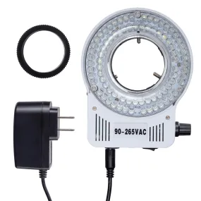AmScope 80 LED Compact Ring Light with Built-in Dimmer for Stereo Microscopes