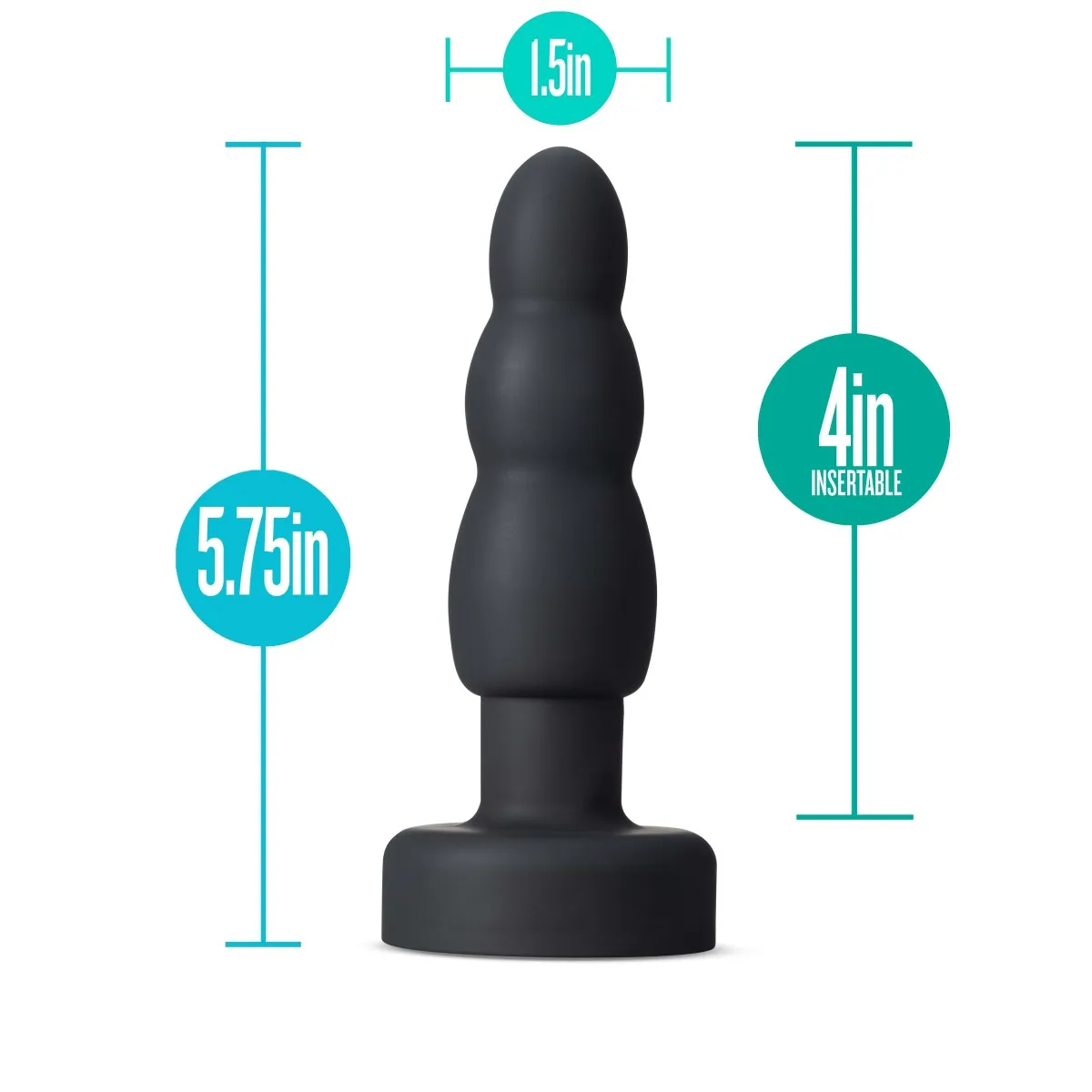 Anal Adventures Platinum By Blush® | Propel Remote-Control Black 5.75-Inch Vibrating Rechargeable Remote Control Anal Plug