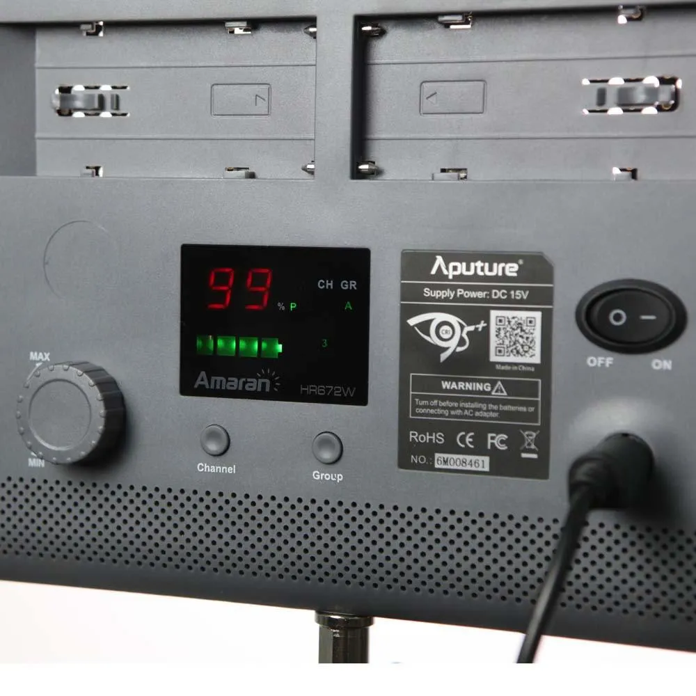 Aputure Amaran HR672C (Colour Temp Adjustable) CRI 95  Portable LED Video Light with Remote Control