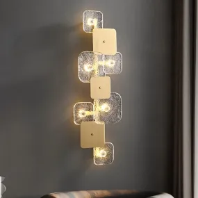 Art Design Brass Wall Lights Clear Glass Parlor Hotel Room Restaurant Sofa Background Sconce Home Decoration Lamp
