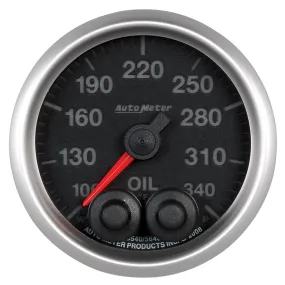 AutoMeter 5640-05702 GAUGE; OIL TEMP; 2 1/16in.; 340deg.F; STEPPER MTR W/PK/WRN; ELITE; W/O PRO-CONTR
