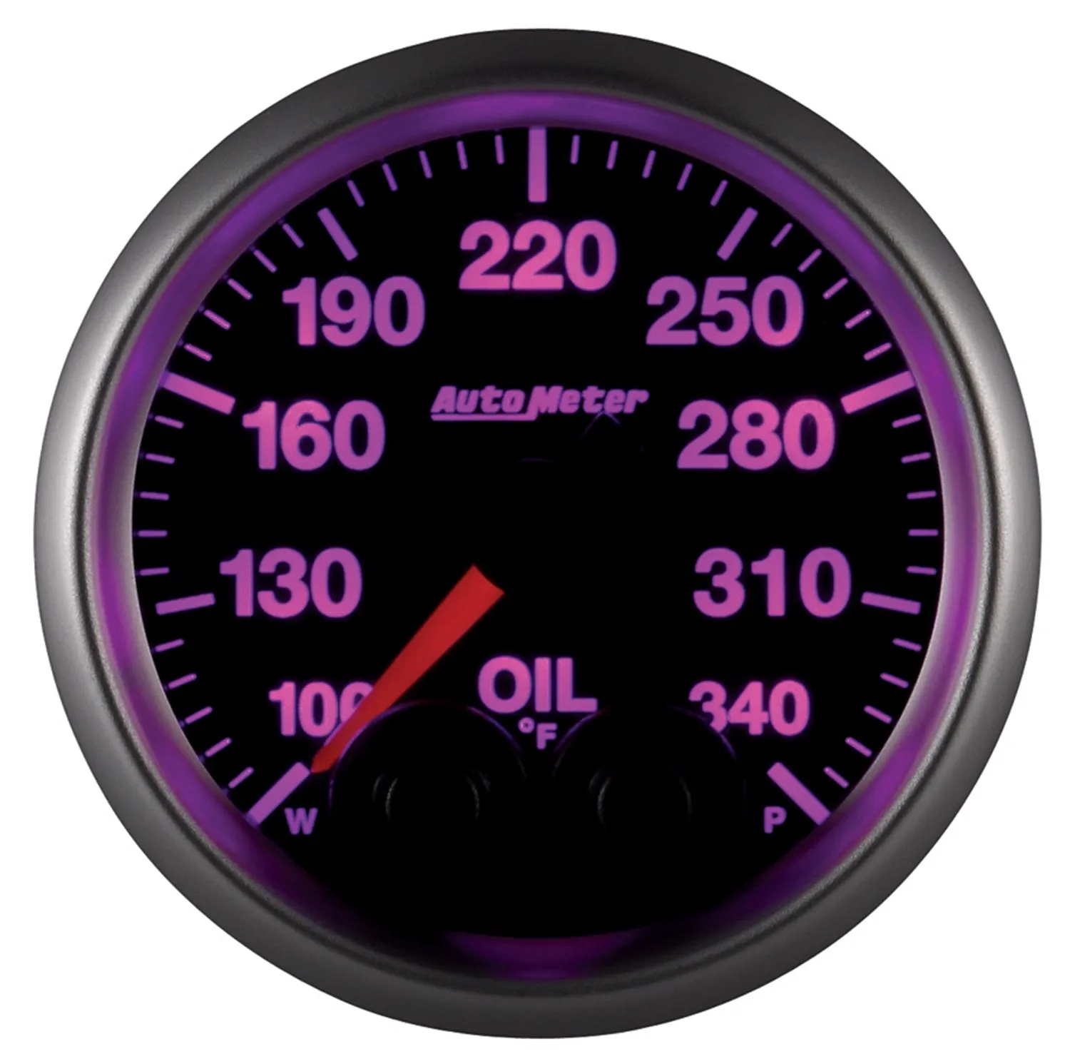 AutoMeter 5640-05702 GAUGE; OIL TEMP; 2 1/16in.; 340deg.F; STEPPER MTR W/PK/WRN; ELITE; W/O PRO-CONTR