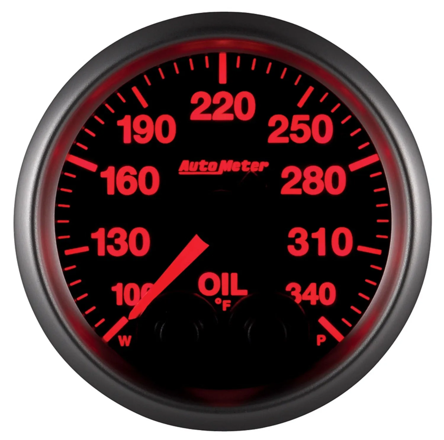 AutoMeter 5640-05702 GAUGE; OIL TEMP; 2 1/16in.; 340deg.F; STEPPER MTR W/PK/WRN; ELITE; W/O PRO-CONTR