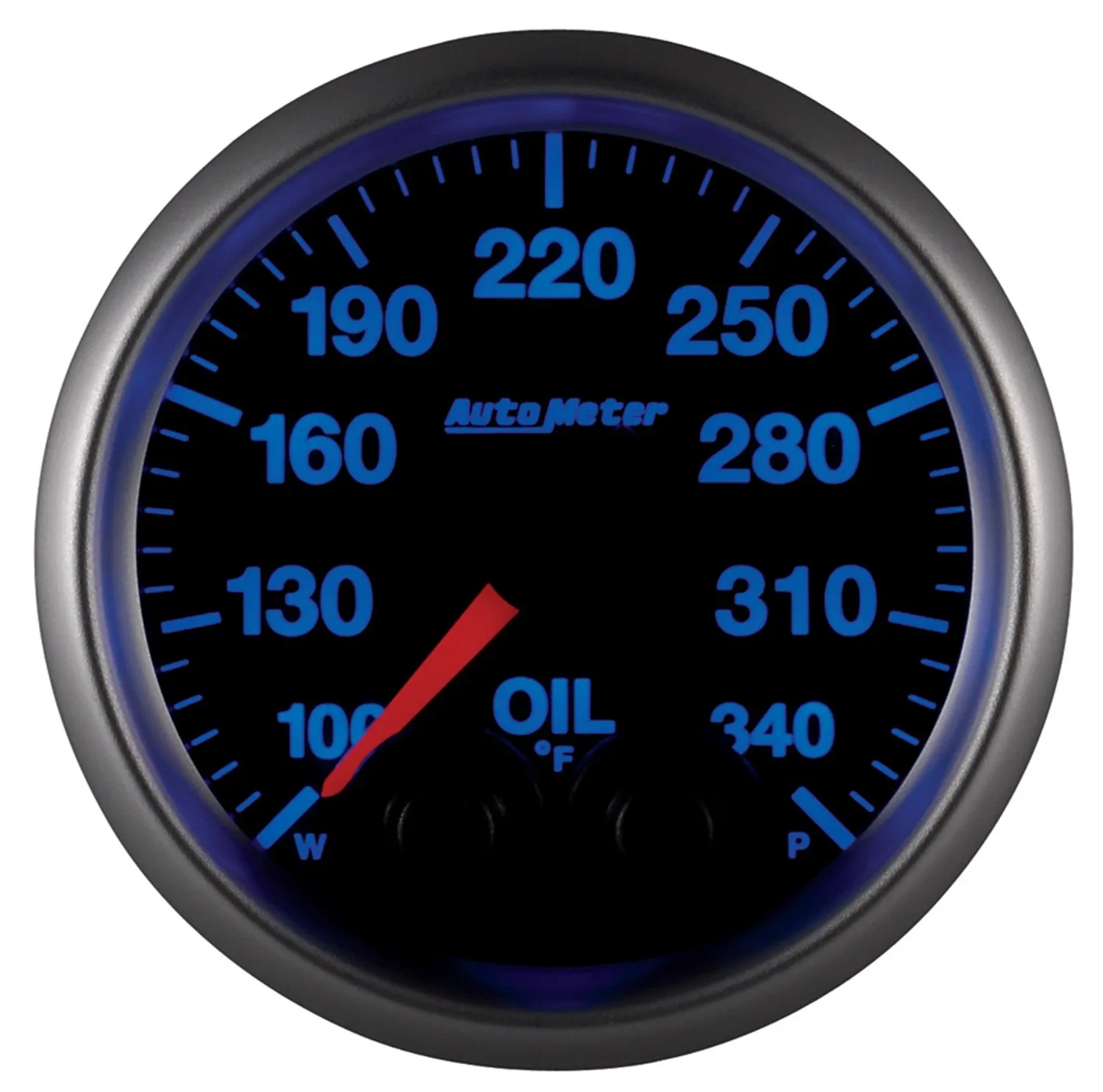 AutoMeter 5640-05702 GAUGE; OIL TEMP; 2 1/16in.; 340deg.F; STEPPER MTR W/PK/WRN; ELITE; W/O PRO-CONTR