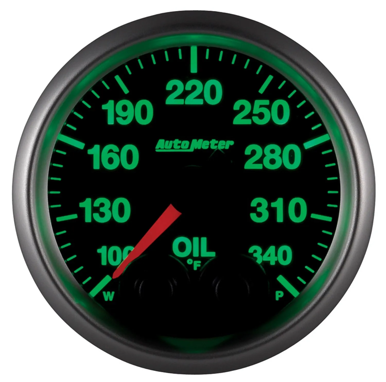 AutoMeter 5640-05702 GAUGE; OIL TEMP; 2 1/16in.; 340deg.F; STEPPER MTR W/PK/WRN; ELITE; W/O PRO-CONTR