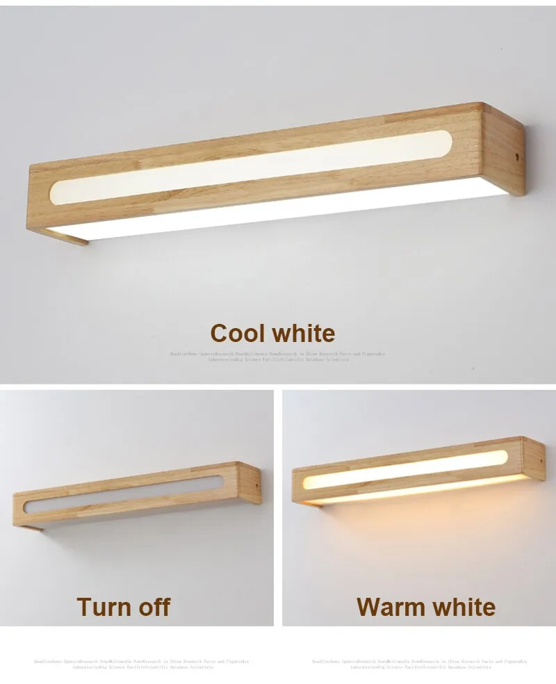 BAN Modern LED Nordic Mirror light wood Acrylic sconces
