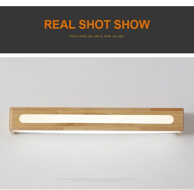 BAN Modern LED Nordic Mirror light wood Acrylic sconces