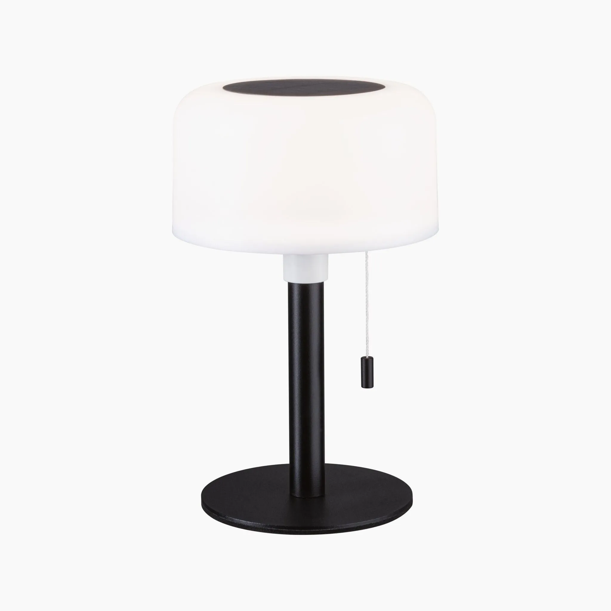 Bartja 1.6W LED Solar Table Lamp with 3-Step Dim in Black
