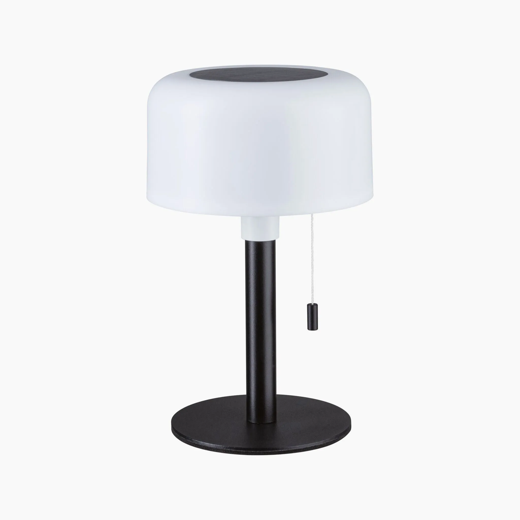 Bartja 1.6W LED Solar Table Lamp with 3-Step Dim in Black