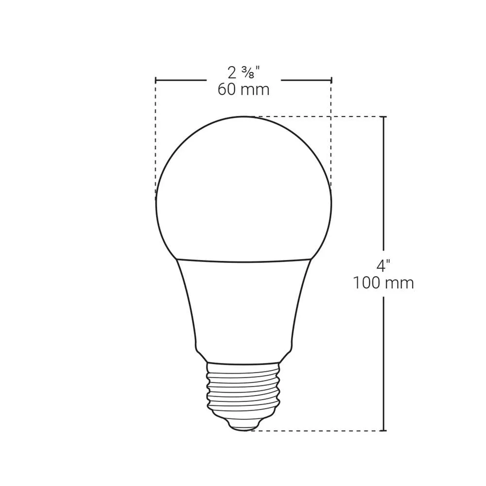 BAZZ Smart Home 60-Watt Equivalent A19 Dimmable Tunable RGB Smart Wi-Fi LED Light Bulb