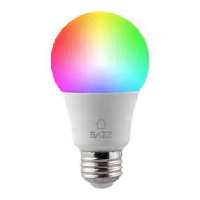 BAZZ Smart Home 60-Watt Equivalent A19 Dimmable Tunable RGB Smart Wi-Fi LED Light Bulb