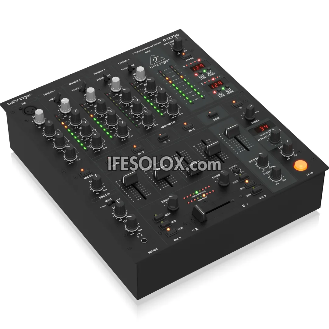 Behringer DJX750 Professional 5-Channel DJ Mixer with Advanced Digital Effects and BPM Counter - Brand New