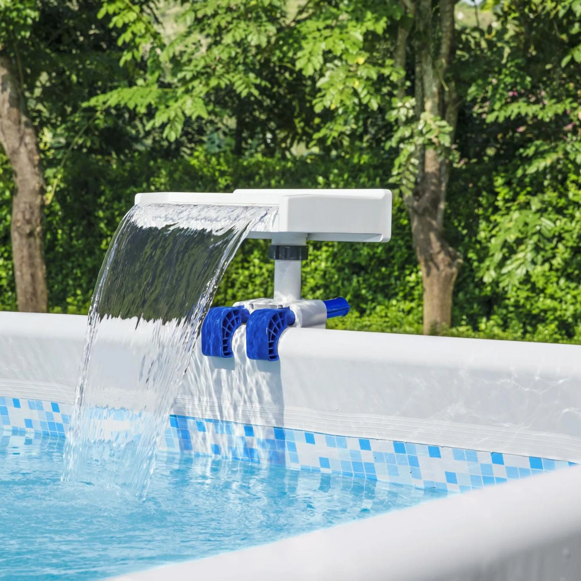 Bestway Above Ground Swimming Pool 7 Colored LED Relaxing Waterfall Cascade