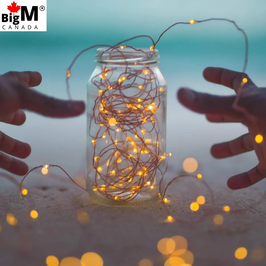 BigM LED solar fairy string lights for outdoor holiday decoration