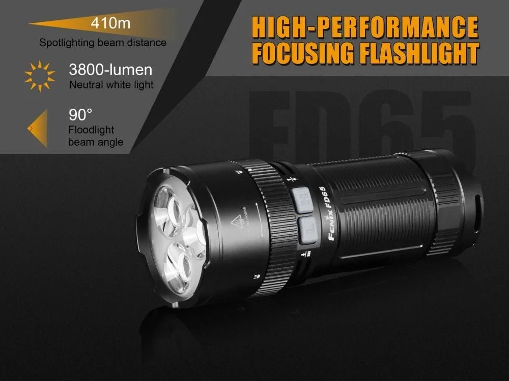 Brand New Fenix FD65 FOCUS 3800 Lumens CREE LED Searchlight/Flashlight