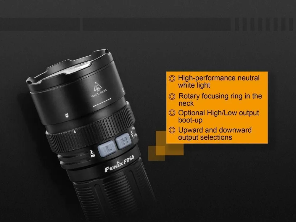 Brand New Fenix FD65 FOCUS 3800 Lumens CREE LED Searchlight/Flashlight
