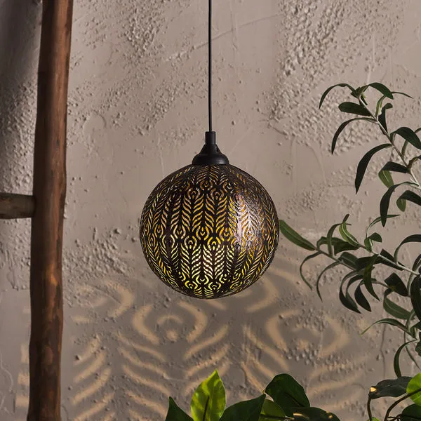 Bronze Solar Outdoor Pendant Light Duo