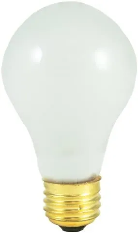 Bulbrite 120060 60A-220 60-Watt High voltage Incandescent Standard A19 Medium Base Frosted 2-Pack