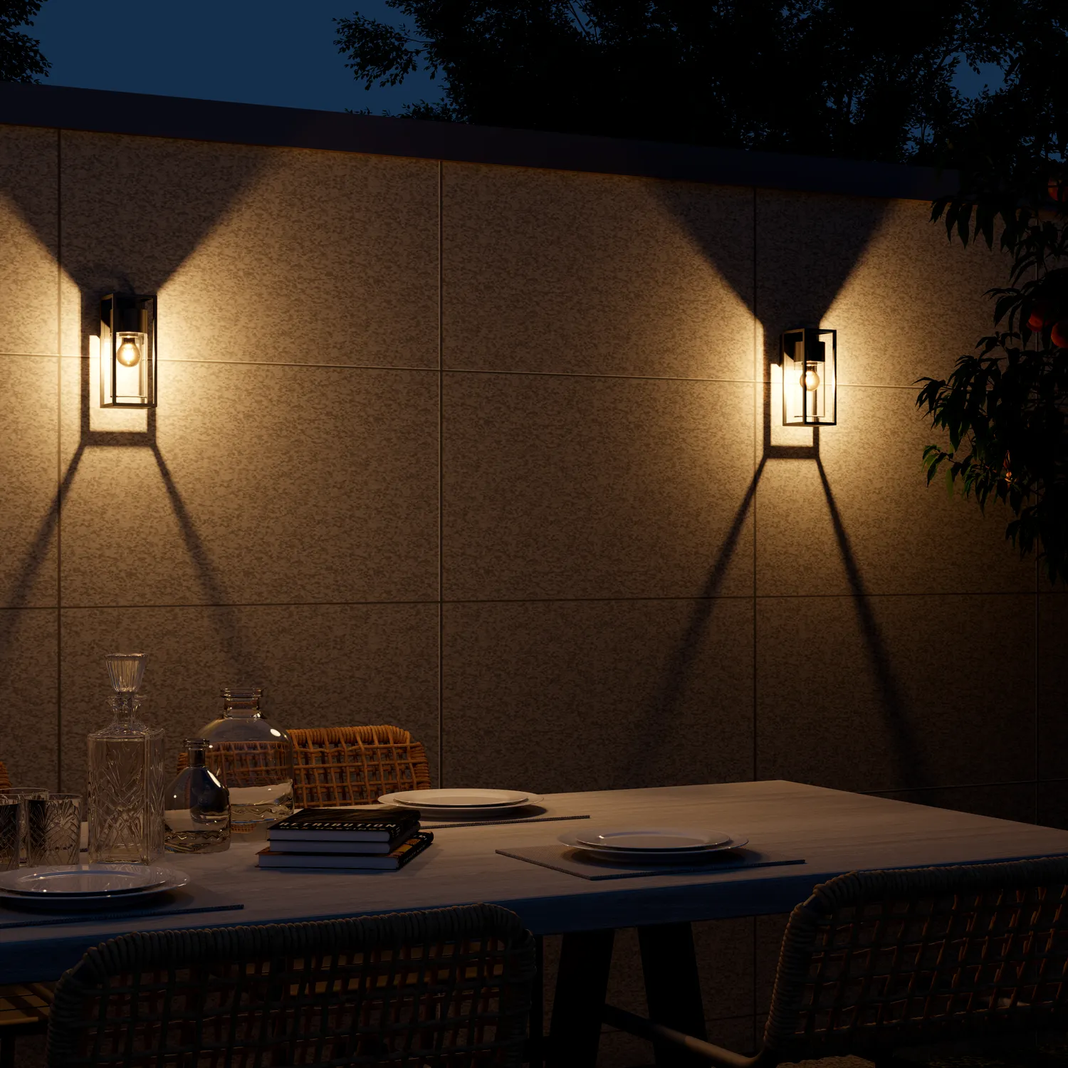 Calex LED Wall Lamp Rome - E27 - IP44 - Black
