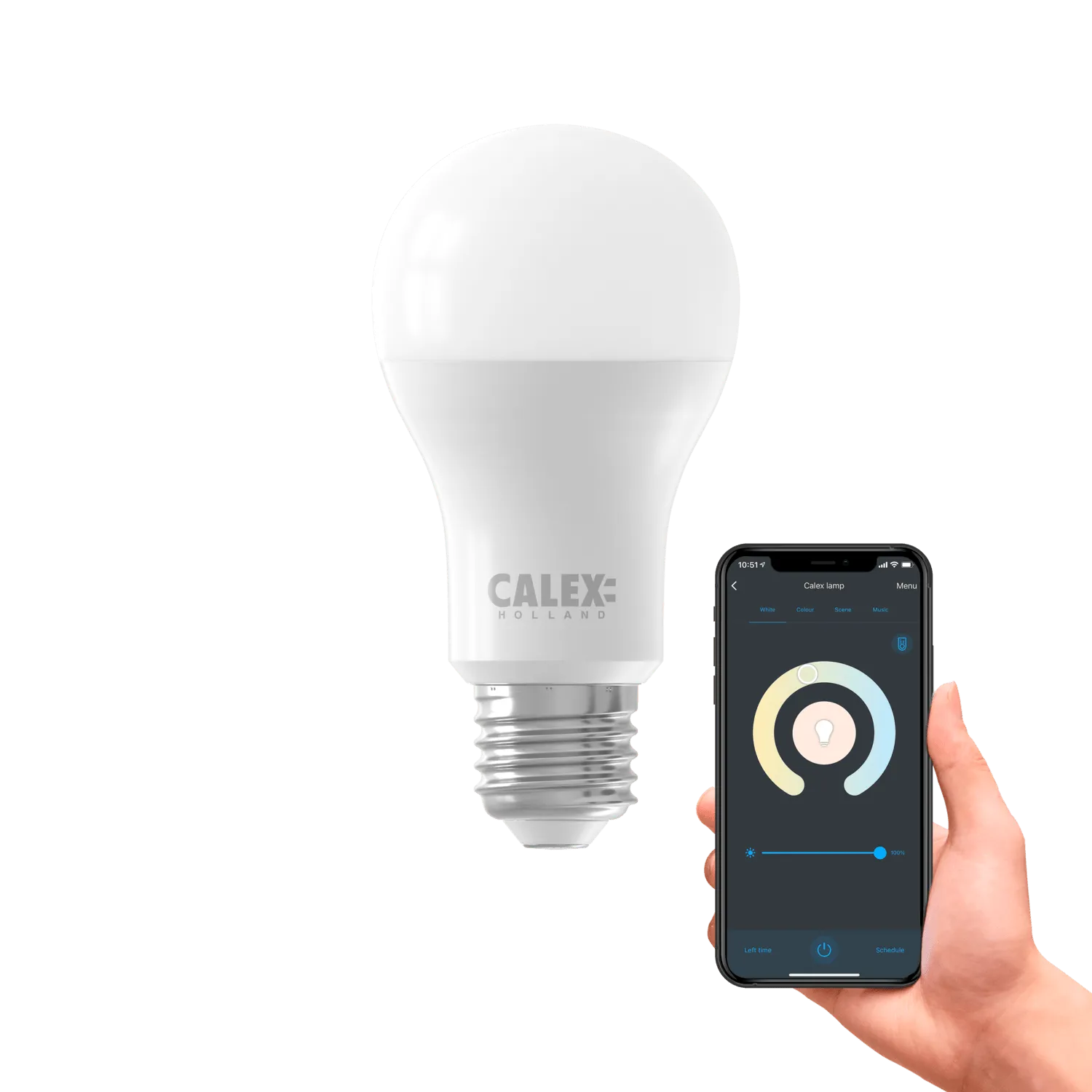 Calex Smart LED Bulb - E27 - A60 - Warm White - 9.4W - Dimmable