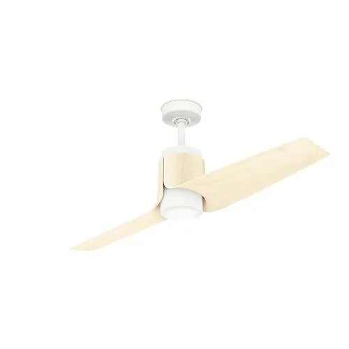 Casablanca Aya WIFI Enabled DC Motor 54-in Porcelain White Indoor/Outdoor Smart Ceiling Fan with Wall-Mounted Remote (2-Blade)
