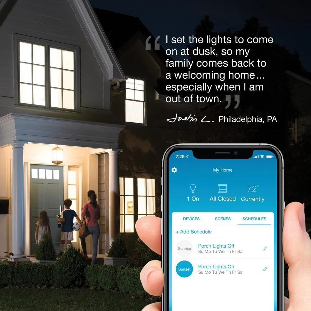 Caseta Wireless Smart Lighting Dimmer Switch (2 count) Starter Kit with Pedestals for Pico Remotes