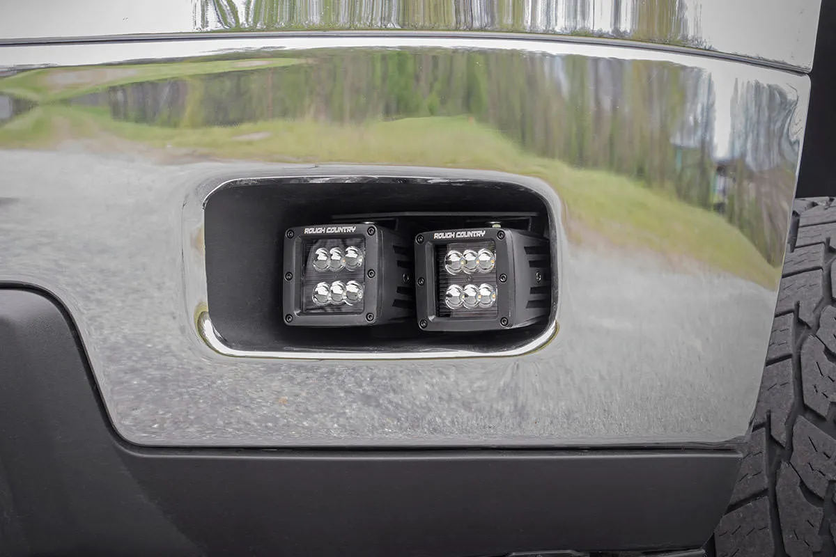 Chevrolet LED Fog Light Kit | Black Series w/ White DRL (11-14 Silverado HD) | 2011-2014