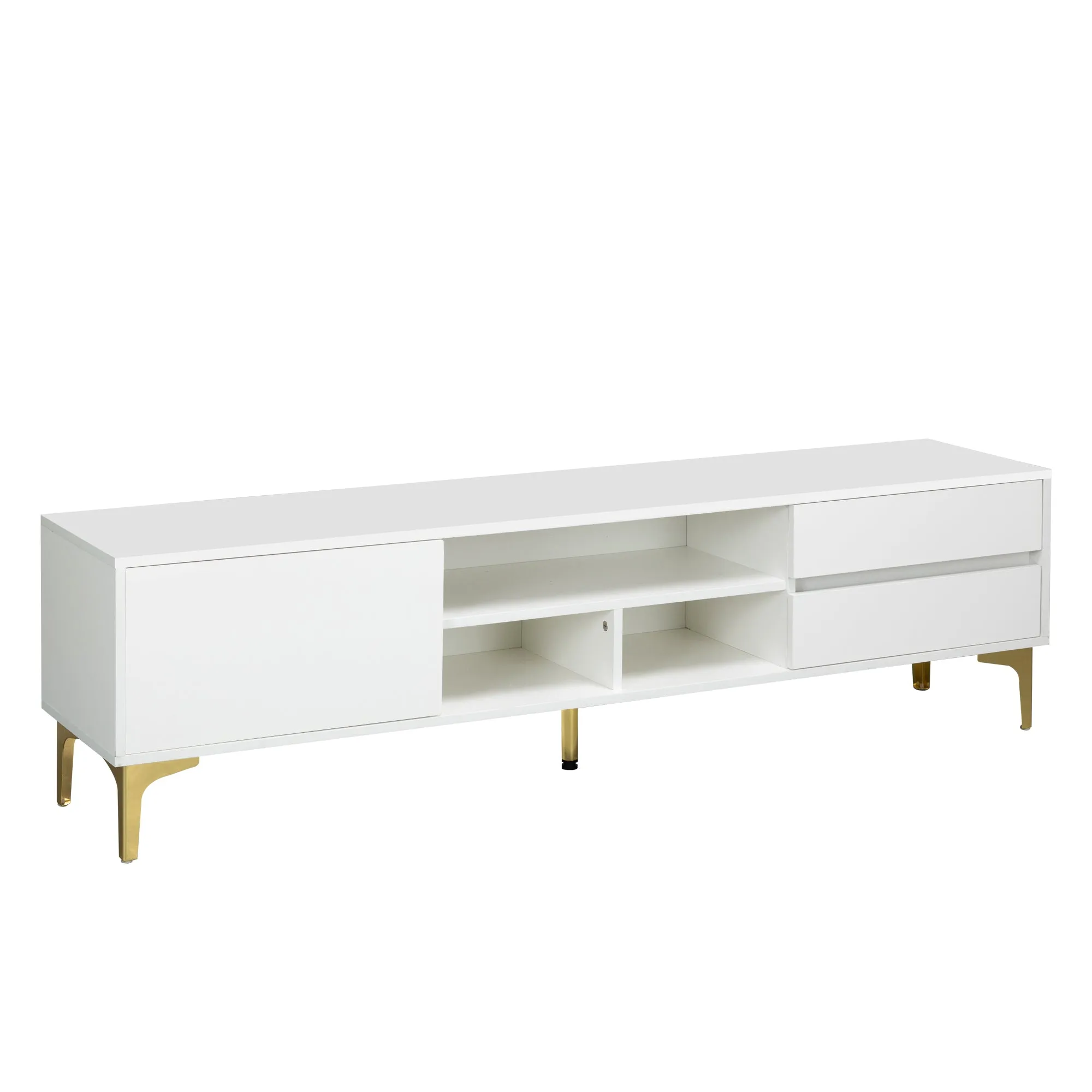 Chicada TV stand with LED remote control lights - White