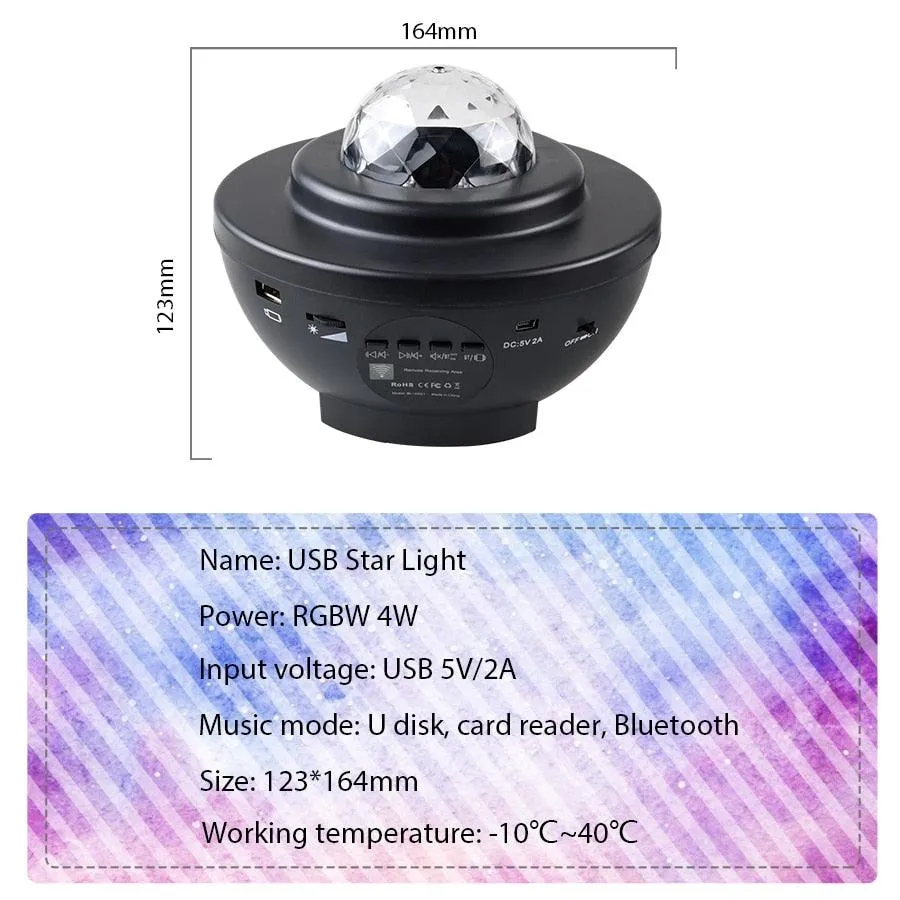 Colorful Starry Sky Galaxy Projector Nightlight