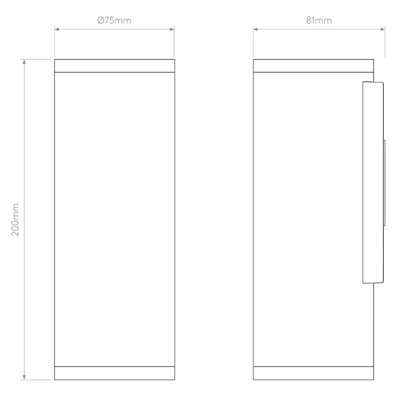 Contemporary Exterior Wall Light A2 | Assorted Finishes