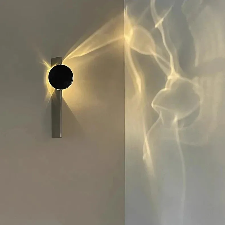 Creative Chrome Wall Lamp Stainless Steel Rotating Wall Lamp