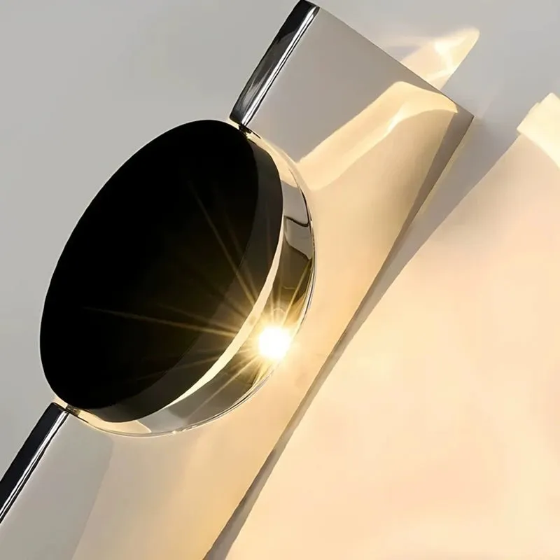 Creative Chrome Wall Lamp Stainless Steel Rotating Wall Lamp