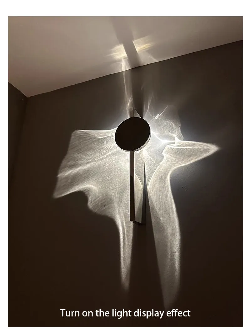 Creative Chrome Wall Lamp Stainless Steel Rotating Wall Lamp