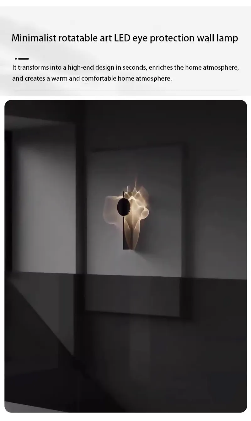 Creative Chrome Wall Lamp Stainless Steel Rotating Wall Lamp