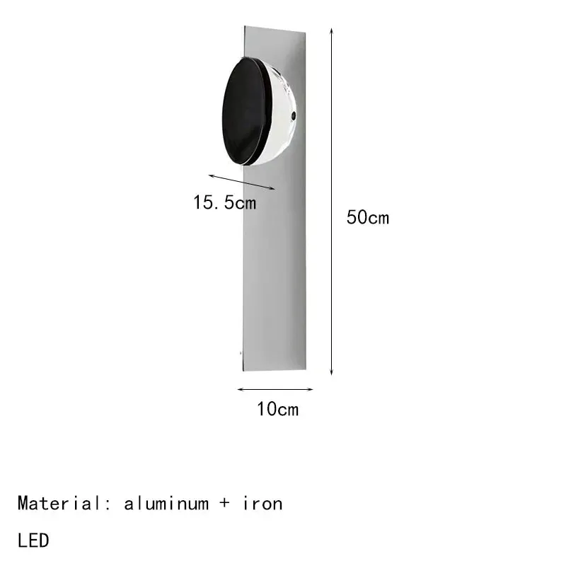 Creative Chrome Wall Lamp Stainless Steel Rotating Wall Lamp
