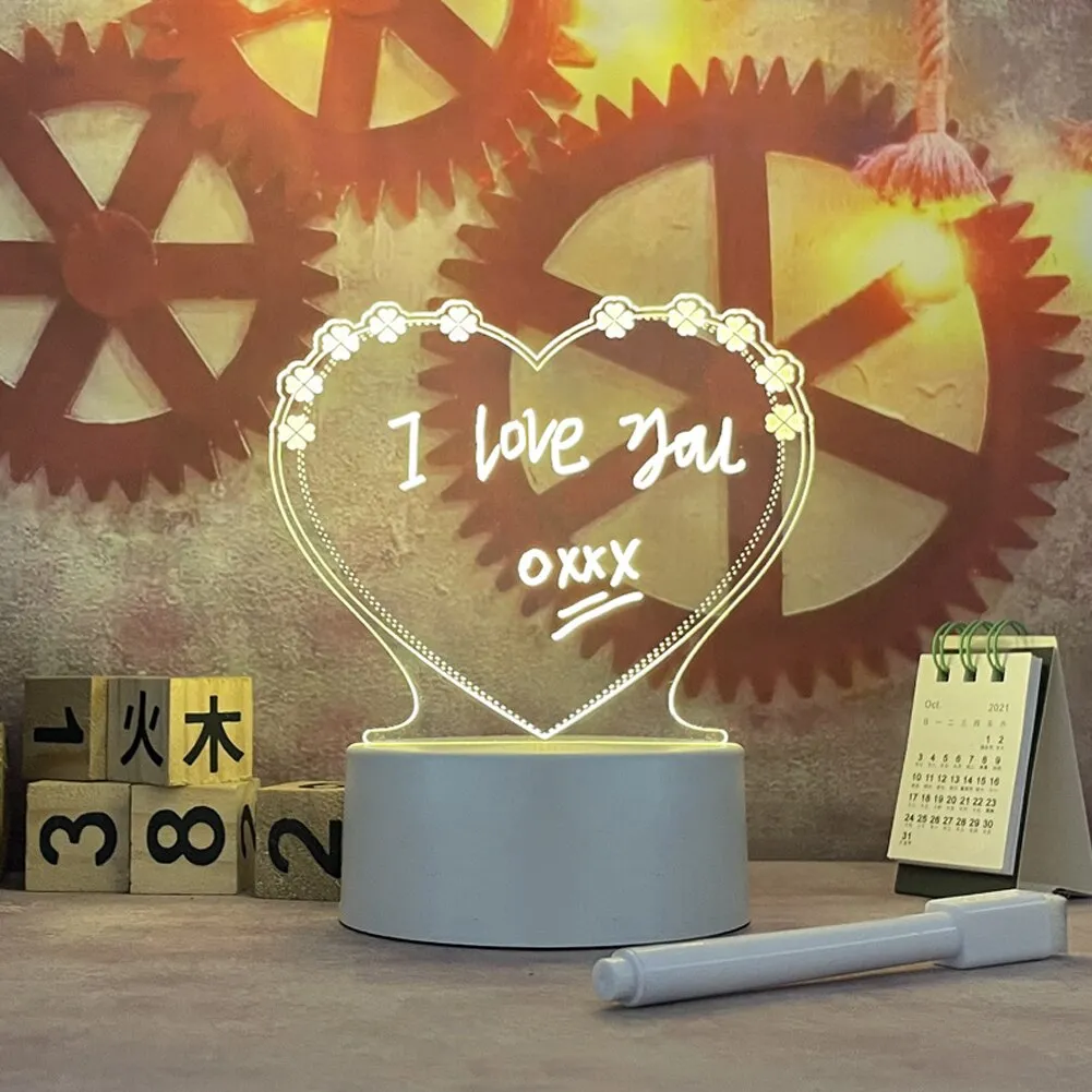 Creative LED USB Message Board with Pen / Night Light