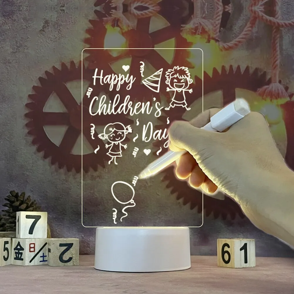 Creative LED USB Message Board with Pen / Night Light