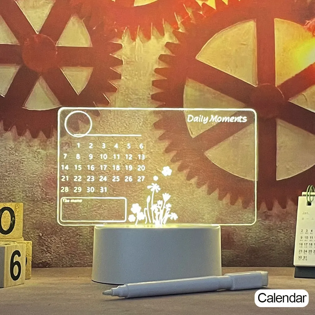 Creative LED USB Message Board with Pen / Night Light