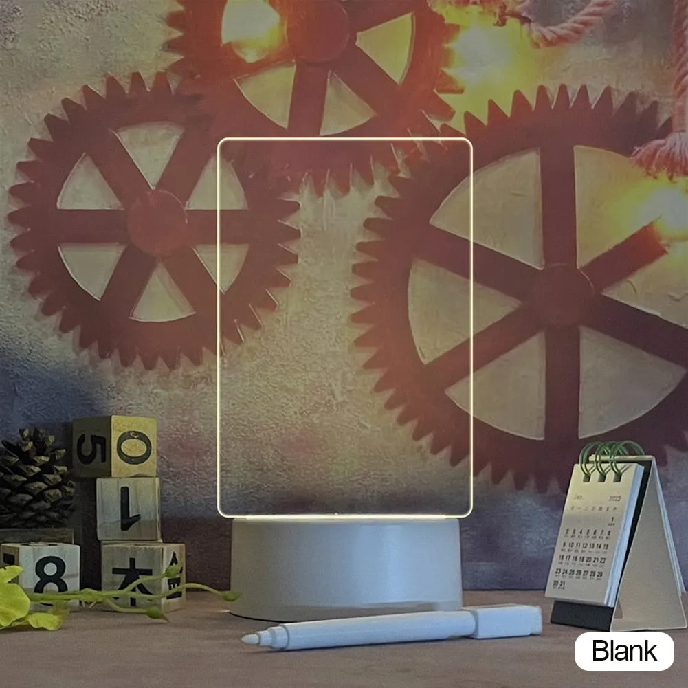 Creative LED USB Message Board with Pen / Night Light