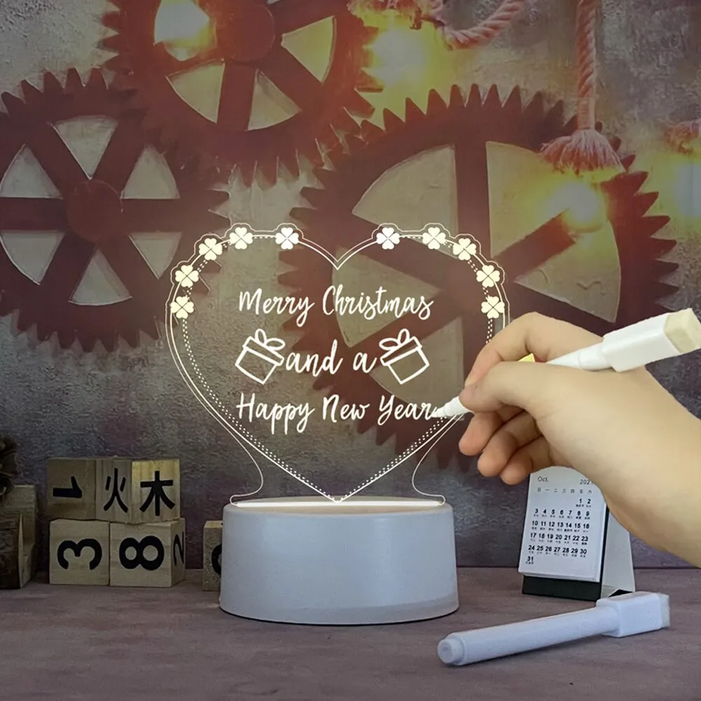 Creative LED USB Message Board with Pen / Night Light