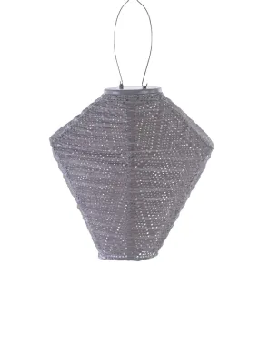 Diamond Ikat Lantern - Taupe