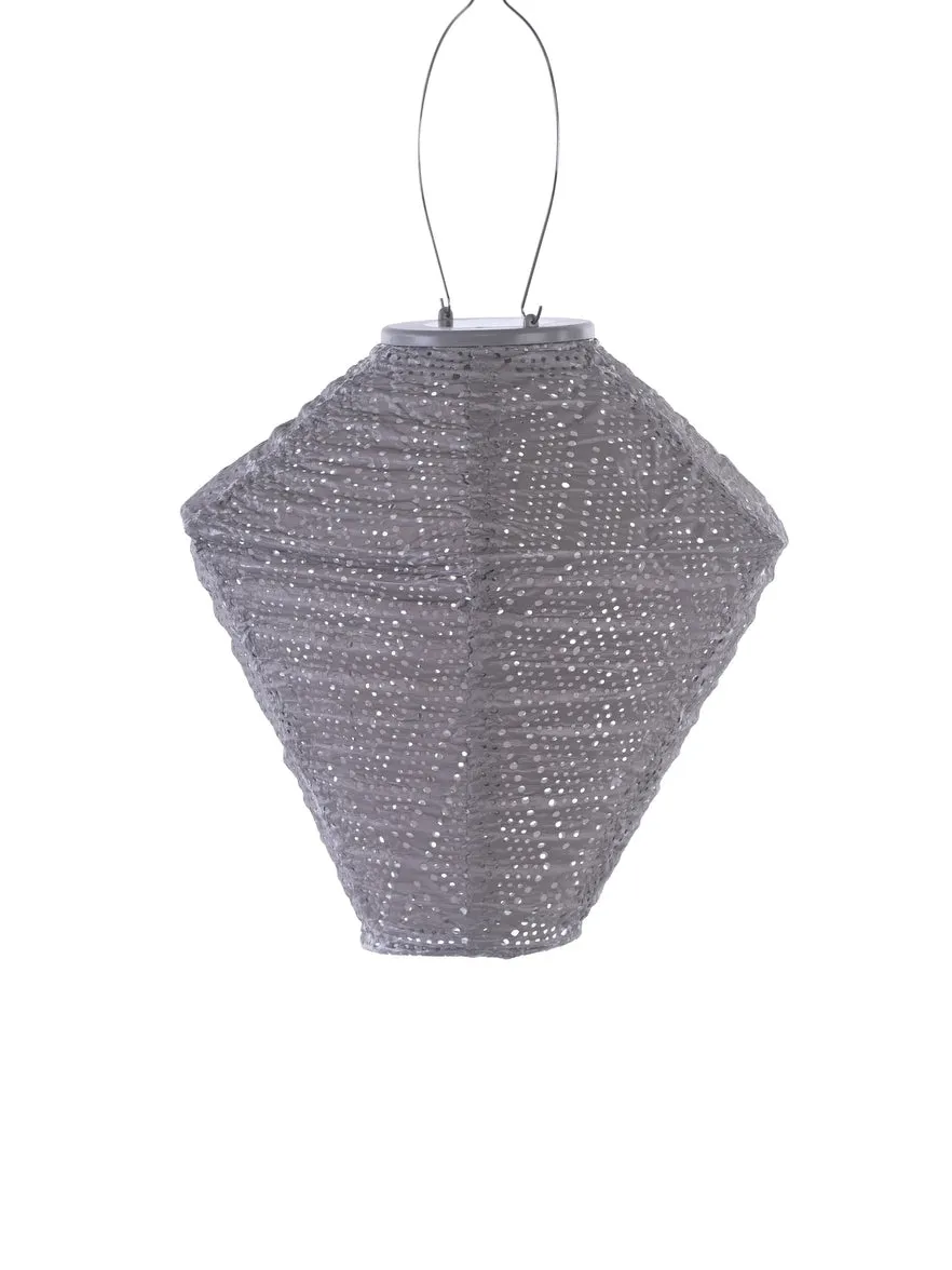 Diamond Ikat Lantern - Taupe