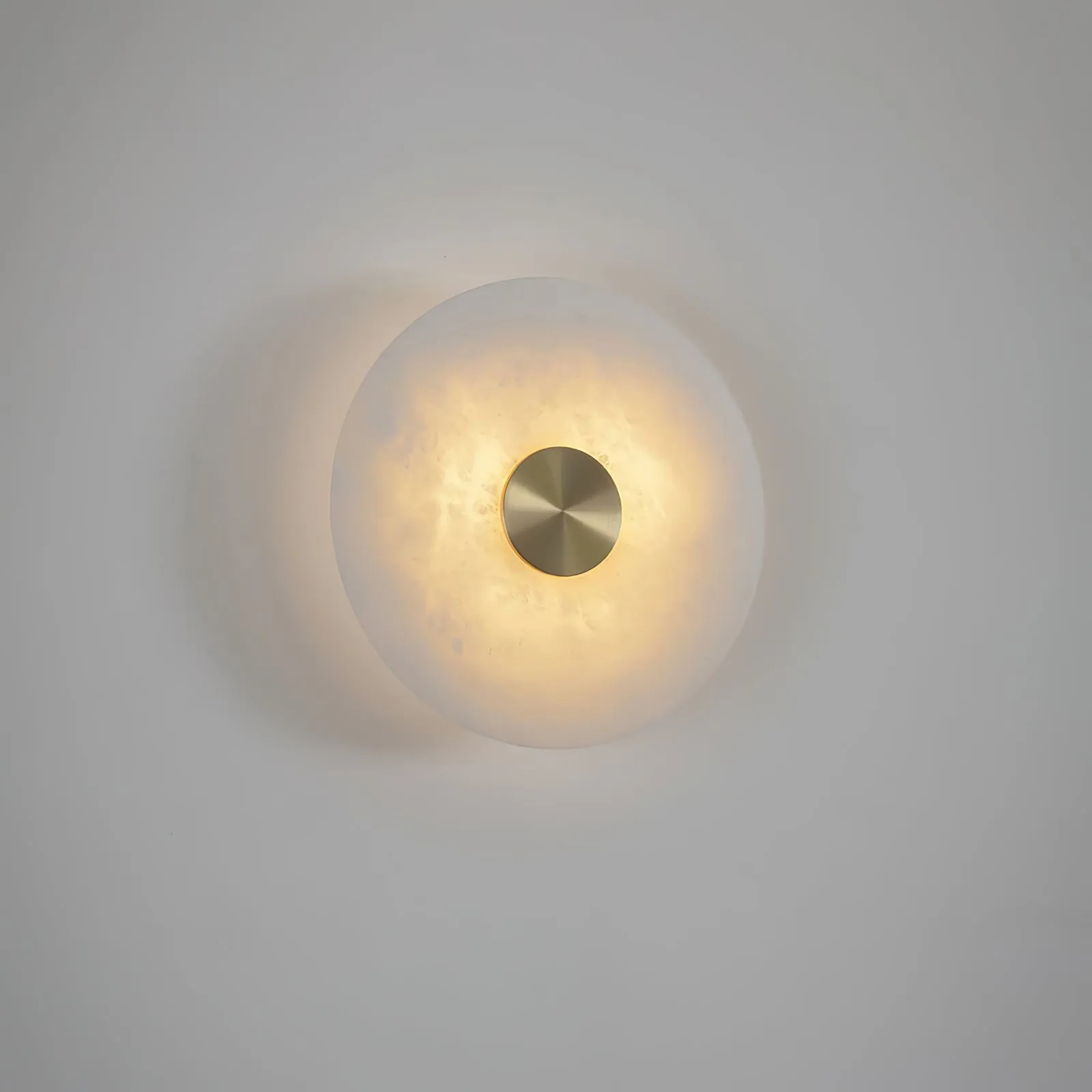 Disc Shaped Alabaster Wall Light