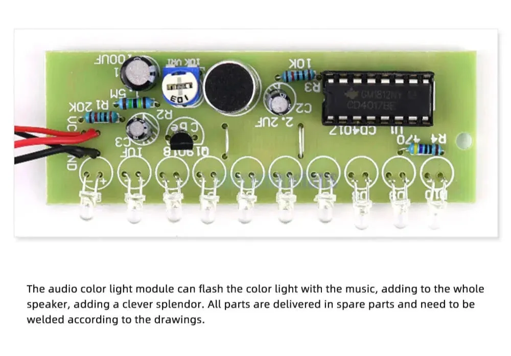 DIY Bluetooth Speaker Kit 2*3W Electronic Soldering Kit